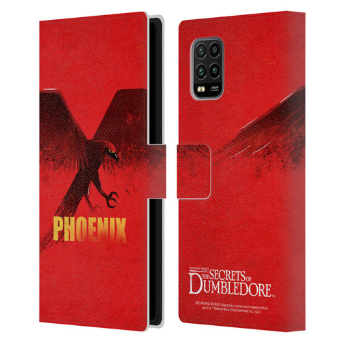Fantastic Beasts: Secrets of Dumbledore Graphic Badges Phoenix Leather Book Wallet Case Cover For Xiaomi Mi 10 Lite 5G