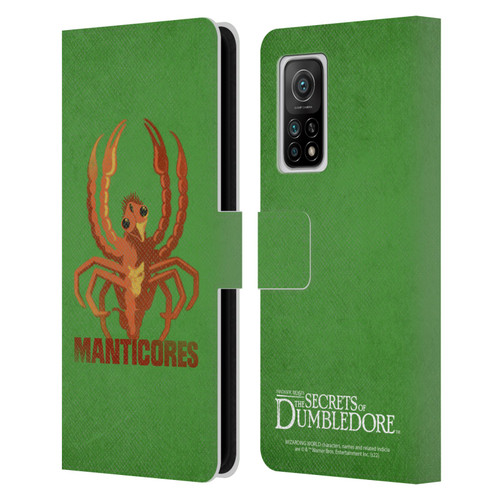 Fantastic Beasts: Secrets of Dumbledore Graphic Badges Manticores Leather Book Wallet Case Cover For Xiaomi Mi 10T 5G