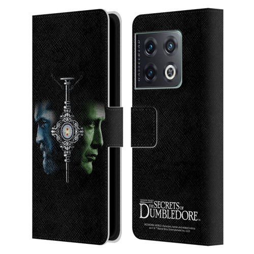 Fantastic Beasts: Secrets of Dumbledore Graphic Core Dumbledore And Grindelwald Leather Book Wallet Case Cover For OnePlus 10 Pro