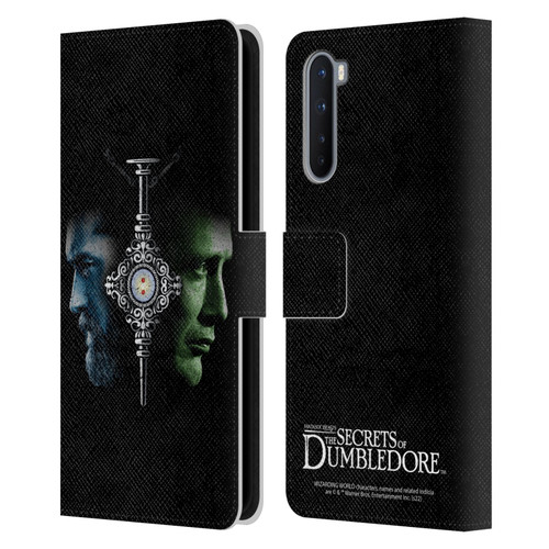 Fantastic Beasts: Secrets of Dumbledore Graphic Core Dumbledore And Grindelwald Leather Book Wallet Case Cover For OnePlus Nord 5G