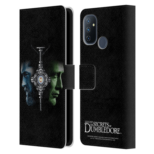 Fantastic Beasts: Secrets of Dumbledore Graphic Core Dumbledore And Grindelwald Leather Book Wallet Case Cover For OnePlus Nord N100