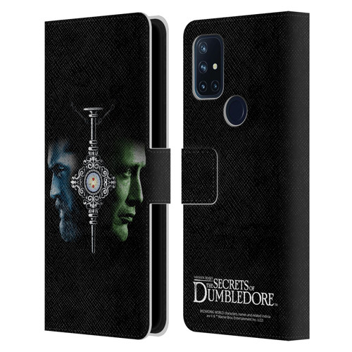 Fantastic Beasts: Secrets of Dumbledore Graphic Core Dumbledore And Grindelwald Leather Book Wallet Case Cover For OnePlus Nord N10 5G