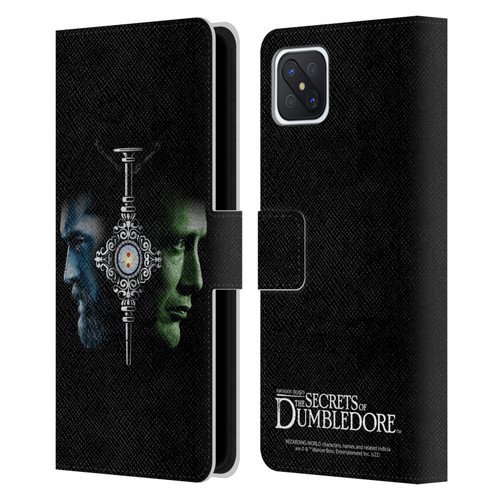 Fantastic Beasts: Secrets of Dumbledore Graphic Core Dumbledore And Grindelwald Leather Book Wallet Case Cover For OPPO Reno4 Z 5G