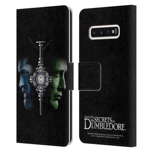 Fantastic Beasts: Secrets of Dumbledore Graphic Core Dumbledore And Grindelwald Leather Book Wallet Case Cover For Samsung Galaxy S10