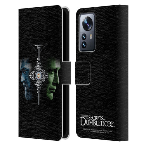 Fantastic Beasts: Secrets of Dumbledore Graphic Core Dumbledore And Grindelwald Leather Book Wallet Case Cover For Xiaomi 12 Pro