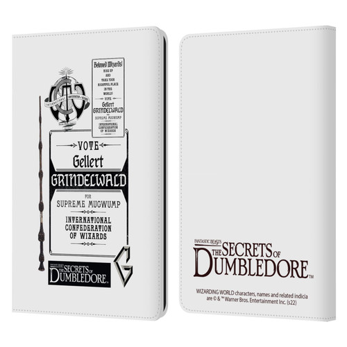 Fantastic Beasts: Secrets of Dumbledore Graphics Gellert Grindelwald Leather Book Wallet Case Cover For Amazon Kindle Paperwhite 1 / 2 / 3