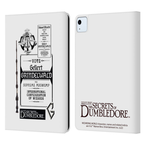 Fantastic Beasts: Secrets of Dumbledore Graphics Gellert Grindelwald Leather Book Wallet Case Cover For Apple iPad Air 2020 / 2022