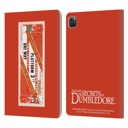 Fantastic Beasts: Secrets of Dumbledore Graphics Train Ticket Leather Book Wallet Case Cover For Apple iPad Pro 11 2020 / 2021 / 2022