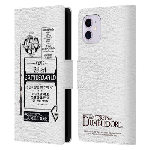 Fantastic Beasts: Secrets of Dumbledore Graphics Gellert Grindelwald Leather Book Wallet Case Cover For Apple iPhone 11