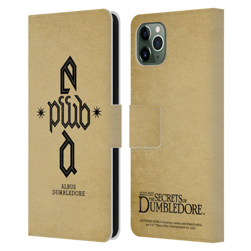 Fantastic Beasts: Secrets of Dumbledore Graphics Dumbledore's Monogram Leather Book Wallet Case Cover For Apple iPhone 11 Pro Max