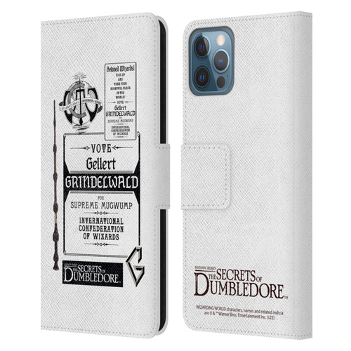 Fantastic Beasts: Secrets of Dumbledore Graphics Gellert Grindelwald Leather Book Wallet Case Cover For Apple iPhone 12 / iPhone 12 Pro