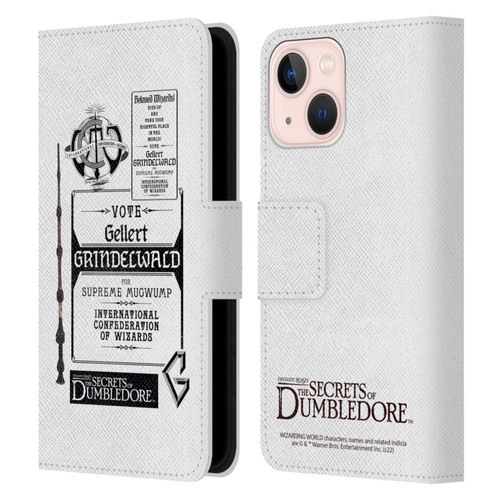 Fantastic Beasts: Secrets of Dumbledore Graphics Gellert Grindelwald Leather Book Wallet Case Cover For Apple iPhone 13 Mini