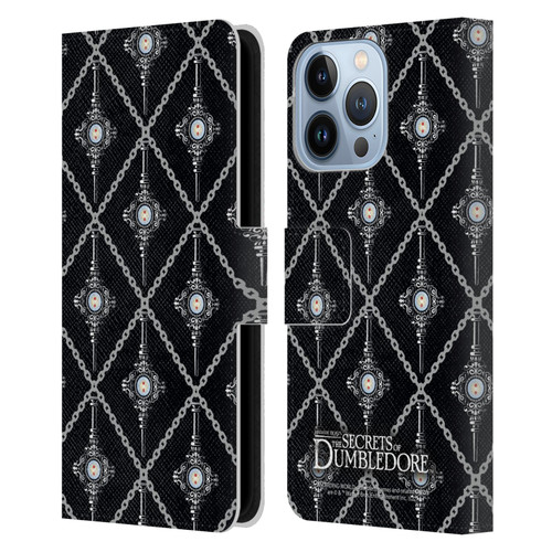 Fantastic Beasts: Secrets of Dumbledore Graphics Blood Troth Pattern Leather Book Wallet Case Cover For Apple iPhone 13 Pro