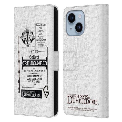 Fantastic Beasts: Secrets of Dumbledore Graphics Gellert Grindelwald Leather Book Wallet Case Cover For Apple iPhone 14 Plus