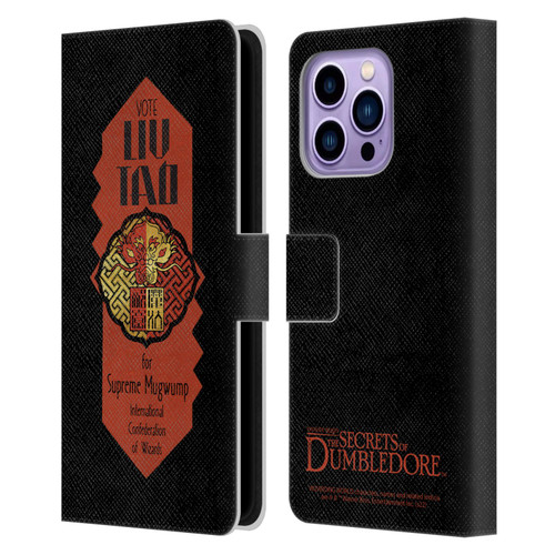 Fantastic Beasts: Secrets of Dumbledore Graphics Liu Tao Leather Book Wallet Case Cover For Apple iPhone 14 Pro Max