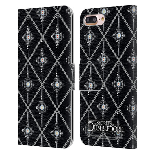 Fantastic Beasts: Secrets of Dumbledore Graphics Blood Troth Pattern Leather Book Wallet Case Cover For Apple iPhone 7 Plus / iPhone 8 Plus