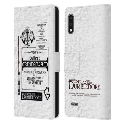 Fantastic Beasts: Secrets of Dumbledore Graphics Gellert Grindelwald Leather Book Wallet Case Cover For LG K22