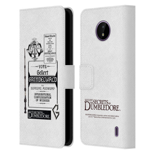 Fantastic Beasts: Secrets of Dumbledore Graphics Gellert Grindelwald Leather Book Wallet Case Cover For Nokia C10 / C20