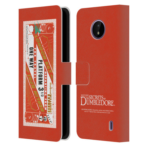 Fantastic Beasts: Secrets of Dumbledore Graphics Train Ticket Leather Book Wallet Case Cover For Nokia C10 / C20