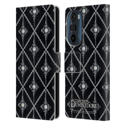 Fantastic Beasts: Secrets of Dumbledore Graphics Blood Troth Pattern Leather Book Wallet Case Cover For Motorola Edge 30