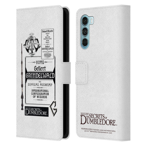 Fantastic Beasts: Secrets of Dumbledore Graphics Gellert Grindelwald Leather Book Wallet Case Cover For Motorola Edge S30 / Moto G200 5G