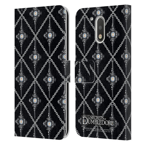 Fantastic Beasts: Secrets of Dumbledore Graphics Blood Troth Pattern Leather Book Wallet Case Cover For Motorola Moto G41