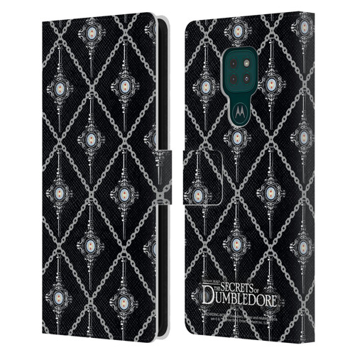 Fantastic Beasts: Secrets of Dumbledore Graphics Blood Troth Pattern Leather Book Wallet Case Cover For Motorola Moto G9 Play