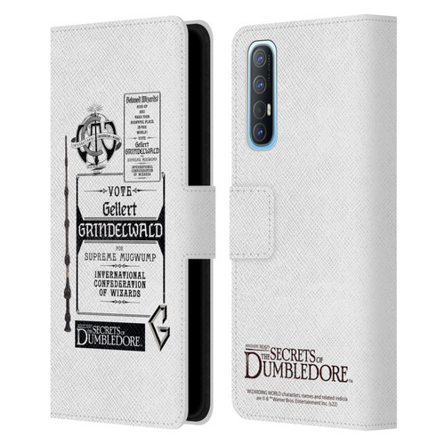 Fantastic Beasts: Secrets of Dumbledore Graphics Gellert Grindelwald Leather Book Wallet Case Cover For OPPO Find X2 Neo 5G