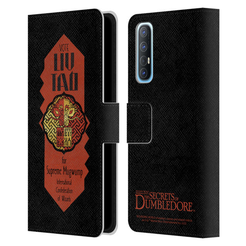 Fantastic Beasts: Secrets of Dumbledore Graphics Liu Tao Leather Book Wallet Case Cover For OPPO Find X2 Neo 5G