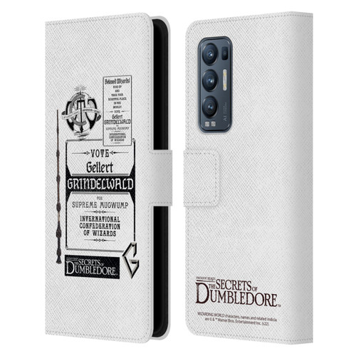 Fantastic Beasts: Secrets of Dumbledore Graphics Gellert Grindelwald Leather Book Wallet Case Cover For OPPO Find X3 Neo / Reno5 Pro+ 5G