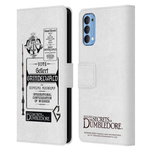 Fantastic Beasts: Secrets of Dumbledore Graphics Gellert Grindelwald Leather Book Wallet Case Cover For OPPO Reno 4 5G
