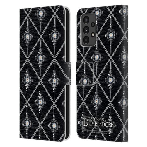 Fantastic Beasts: Secrets of Dumbledore Graphics Blood Troth Pattern Leather Book Wallet Case Cover For Samsung Galaxy A13 (2022)