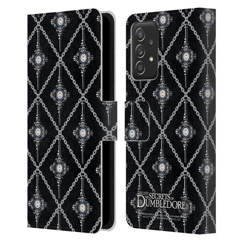 Fantastic Beasts: Secrets of Dumbledore Graphics Blood Troth Pattern Leather Book Wallet Case Cover For Samsung Galaxy A53 5G (2022)