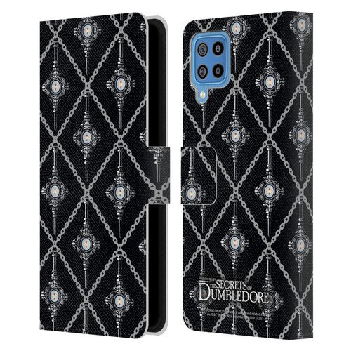 Fantastic Beasts: Secrets of Dumbledore Graphics Blood Troth Pattern Leather Book Wallet Case Cover For Samsung Galaxy F22 (2021)