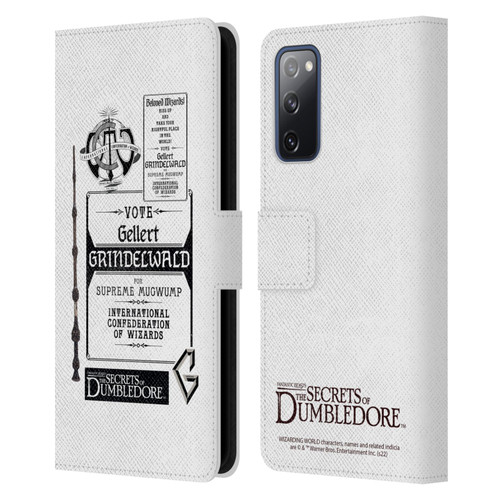 Fantastic Beasts: Secrets of Dumbledore Graphics Gellert Grindelwald Leather Book Wallet Case Cover For Samsung Galaxy S20 FE / 5G