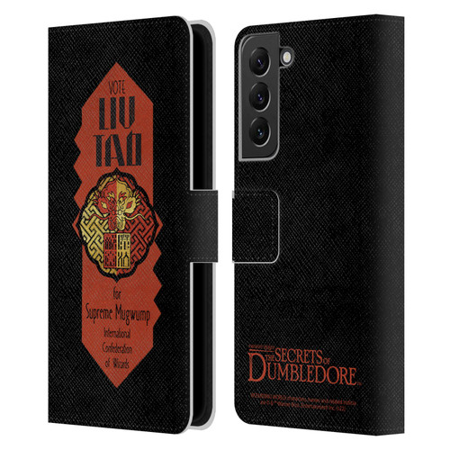 Fantastic Beasts: Secrets of Dumbledore Graphics Liu Tao Leather Book Wallet Case Cover For Samsung Galaxy S22+ 5G
