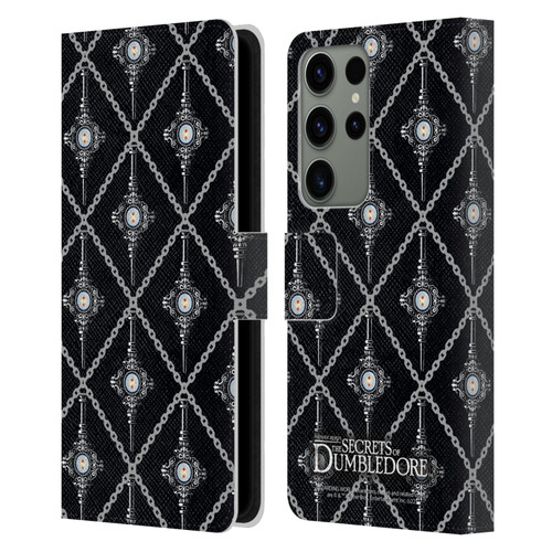 Fantastic Beasts: Secrets of Dumbledore Graphics Blood Troth Pattern Leather Book Wallet Case Cover For Samsung Galaxy S23 Ultra 5G