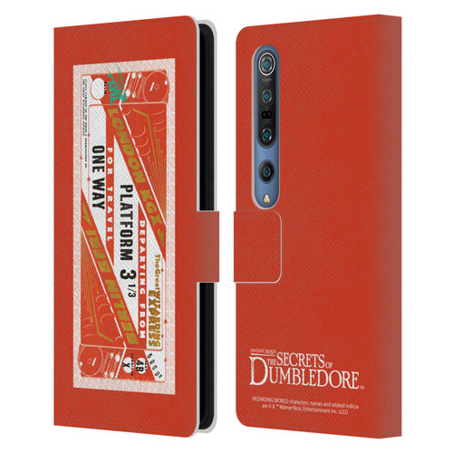 Fantastic Beasts: Secrets of Dumbledore Graphics Train Ticket Leather Book Wallet Case Cover For Xiaomi Mi 10 5G / Mi 10 Pro 5G