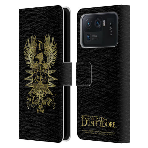 Fantastic Beasts: Secrets of Dumbledore Graphics Dumbledore's Crest Leather Book Wallet Case Cover For Xiaomi Mi 11 Ultra