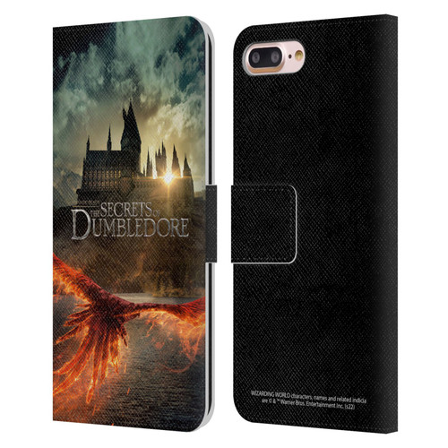 Fantastic Beasts: Secrets of Dumbledore Key Art Poster Leather Book Wallet Case Cover For Apple iPhone 7 Plus / iPhone 8 Plus
