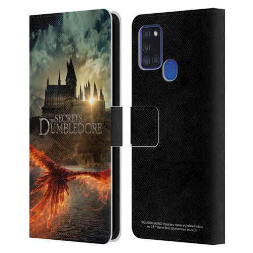 Fantastic Beasts: Secrets of Dumbledore Key Art Poster Leather Book Wallet Case Cover For Samsung Galaxy A21s (2020)