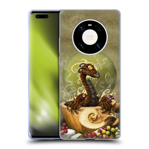 Stanley Morrison Art Brown Coffee Dragon Dragonfly Soft Gel Case for Huawei Mate 40 Pro 5G