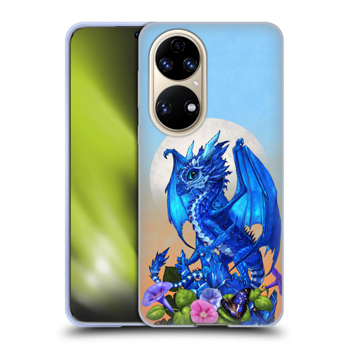 Stanley Morrison Art Blue Sapphire Dragon & Flowers Soft Gel Case for Huawei P50