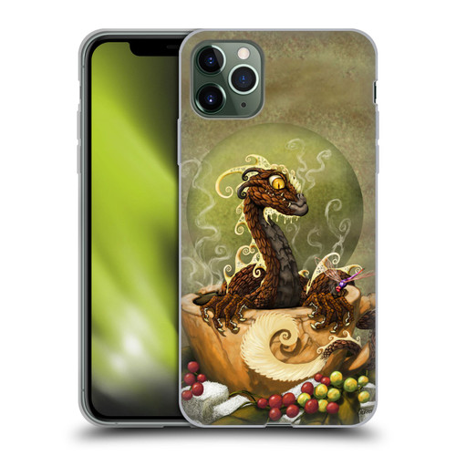 Stanley Morrison Art Brown Coffee Dragon Dragonfly Soft Gel Case for Apple iPhone 11 Pro Max
