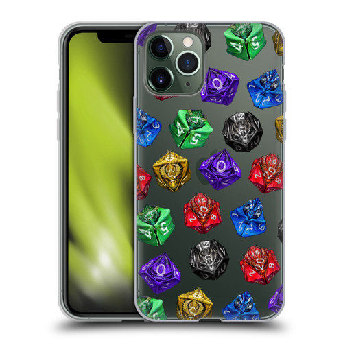 Stanley Morrison Art Six Dragons Gaming Dice Set Soft Gel Case for Apple iPhone 11 Pro