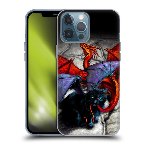 Stanley Morrison Art Bat Winged Black Cat & Dragon Soft Gel Case for Apple iPhone 13 Pro Max