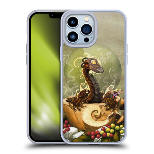 Stanley Morrison Art Brown Coffee Dragon Dragonfly Soft Gel Case for Apple iPhone 13 Pro Max