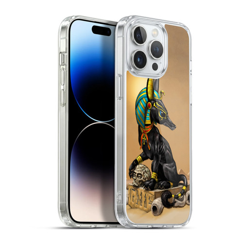 Stanley Morrison Art Egyptian Black Jackal Anubis Soft Gel Case for Apple iPhone 13 Pro Max & MagSafe
