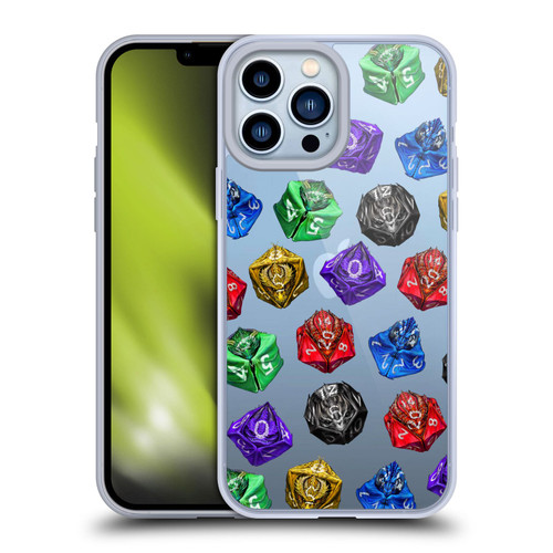 Stanley Morrison Art Six Dragons Gaming Dice Set Soft Gel Case for Apple iPhone 13 Pro Max & MagSafe