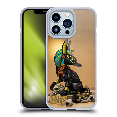 Stanley Morrison Art Egyptian Black Jackal Anubis Soft Gel Case for Apple iPhone 13 Pro